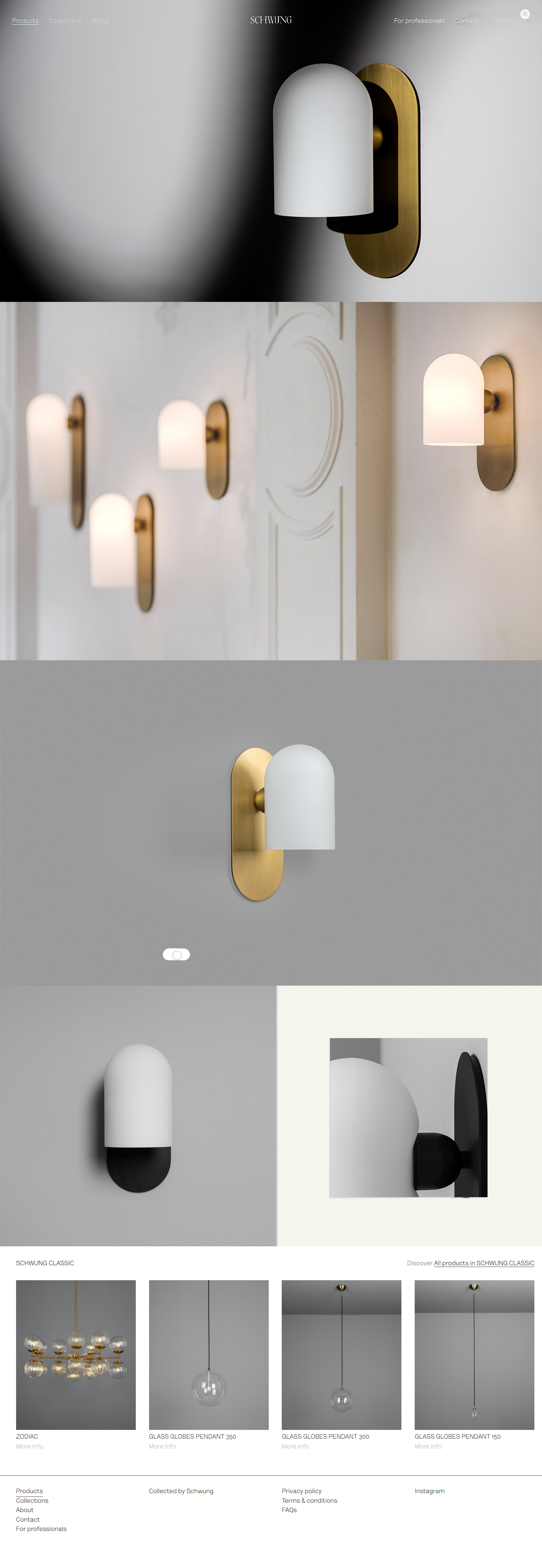 Schwung Odyssey Black Gunmetal Wall Light | Small